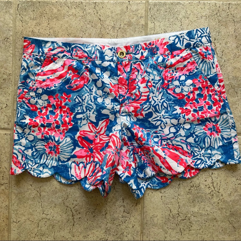 NWT Buttercup Scallop Hem Shorts in Pop Pop Glow